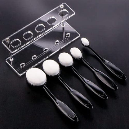 UNIMEIX 5 Pack Blending Brush for Card Making Crafting Ink Blender Brushes Set Tool Paper Background Brush Drawing Scrapbooking & Stamping Supplies (Black) - color: White, size: 5 Pack Brush with square holder