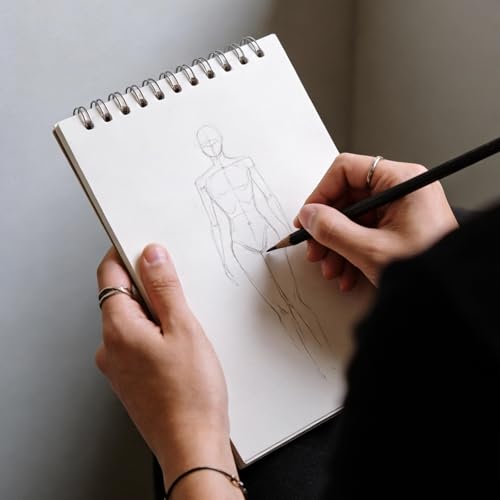 HEIHAK Set of 20 A5 A6 Sketch Notebooks, 120 Pages 60 Sheets Top Spiral Bound Pocket Sketchbooks, Small Spiral Notepads Sketch Pads Bulk for Drawing, Sketching, Painting, Writing, Crafting - size: A5 A6 120 Pages 20 PCS