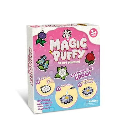 MZYTOZA Magic Foam Texture Painting Kit - 3D Art Craft Aqua Magic Puffs Paint Kit, 15 Mess-Free Paint by Number Craft for Kids (Flowers) - color: Flowers