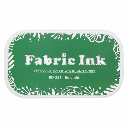 MECCANIXITY Ink Pads for Stamps, 3.7x2.2 Inch Fabric Ink Pad for Cloth, Wood, Paper, Fingerprint, DIY Card Making, Dark Green - color: Dark Green
