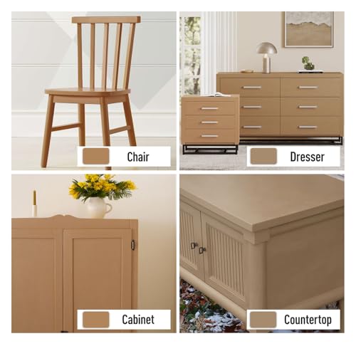 DWIL Acrylic Wood Paint for Furniture - Semi-Gloss Paint Suitable for Wood Surface Renovation, Water-Based All match Paint, Non-Toxic & Odorless, Eco-Friendly & Healthy (32oz, Matte Oak Light Brown) - color: Matte Oak Light Brown