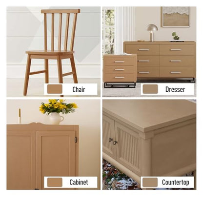 DWIL Acrylic Wood Paint for Furniture - Semi-Gloss Paint Suitable for Wood Surface Renovation, Water-Based All match Paint, Non-Toxic & Odorless, Eco-Friendly & Healthy (32oz, Matte Oak Light Brown) - color: Matte Oak Light Brown