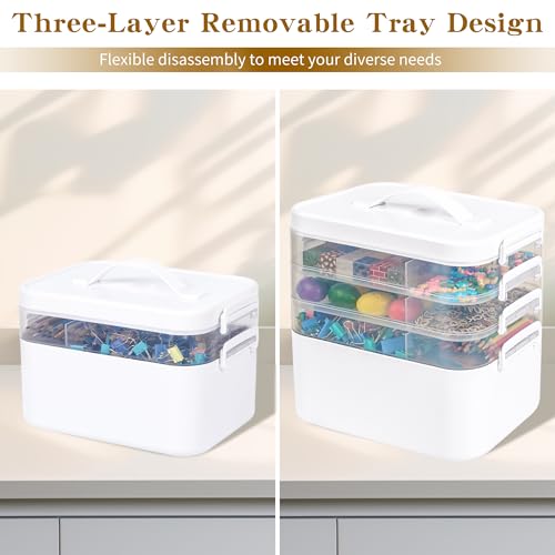 4-Tier Art Supply Storage Organizer with Adjustable Dividers - color: Four-Layer