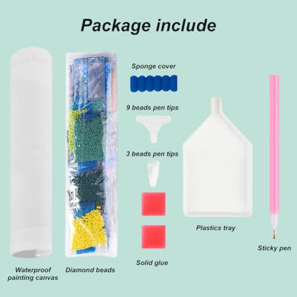 hill froeistung 5D Colorful Fish Diamond Art Painting Kits for Adults - color: HF-A051