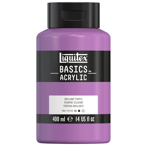 Liquitex BASICS Acrylic Paint, 13.5-oz Bottle, Brilliant Purple - color: Brilliant Purple, size: 13.5 Fl Oz (Pack of 1)