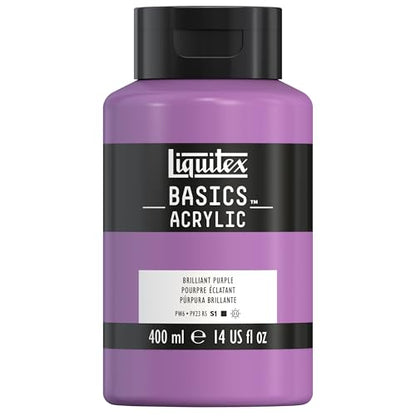 Liquitex BASICS Acrylic Paint, 13.5-oz Bottle, Brilliant Purple - color: Brilliant Purple, size: 13.5 Fl Oz (Pack of 1)