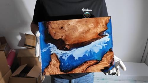 Kalinta Large Adjustable Epoxy Mold with Divider-23.6x15.7x3 in No-Seal Resin Mold Integrated Clamping System, Perfect for Beginners & Experienced Artists Alike - Ideal for Creative Resin Art Projects - size: 23.6"x15.7"x3"