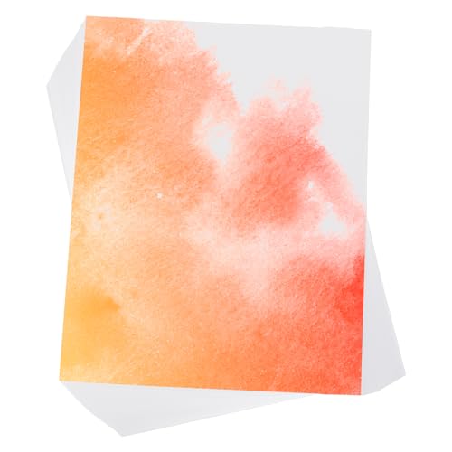 PATIKIL 100 Pcs Pure Cotton Watercolor Paper 140lb/300 GSM Water Coloring Paint Paper for Art Painting Watercolor Drawing Artist, 8x6 Inch - size: 8x6 Inch