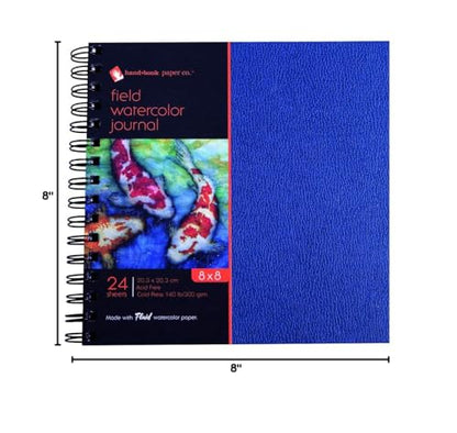 Speedball Art Products Company 780088 Handnook Field Series Artist Watercolor Hardcover Journal 24 Sheets, 8" x 8", White - size: 8 x 8