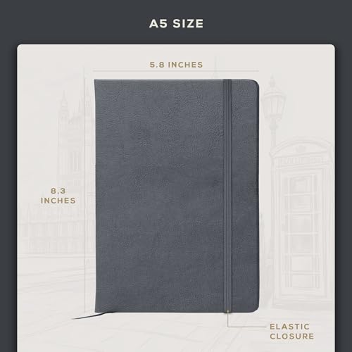 Beechmore Books A5 5.8x8.3 Mixed Media Sketchbook 160 GSM/98LB, Gift Box - color: Graphite Grey, size: A5 - 5.8" x 8.3" Medium