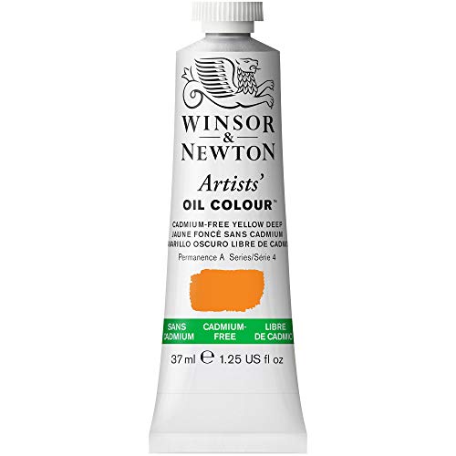 Winsor & Newton Artists' Oil Color, 37ml (1.25 oz) Tube, Cadmium-Free Yellow Deep - color: Cadmium-free Yellow Deep, style: 1.25-oz Tube