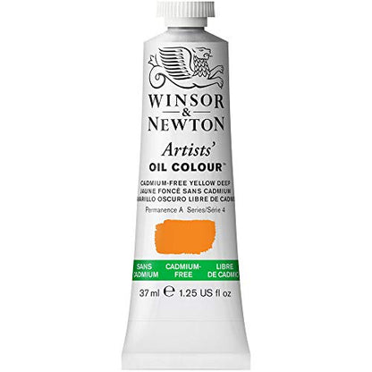 Winsor & Newton Artists' Oil Color, 37ml (1.25 oz) Tube, Cadmium-Free Yellow Deep - color: Cadmium-free Yellow Deep, style: 1.25-oz Tube