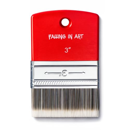 3 Inch Flat Paddle Paint Brush | Scale Brush, Blending Paint Brush, Wide Flat Paint Brushes for Oil and Acrylic Paints - color: Flat, size: 3''