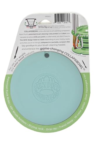 Paint Puck CollapsiBowl Paint Brush Cleaner Rinse Cup, Green - color: Green, size: Dish