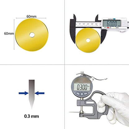 60mm Rotary Cutter Blades 5-Pack Titanium Replacement Blades Fits Fiskars, OLFA,Martelli,Dremel,Truecut,DAFA for Quilting Scrapbooking Sewing Arts & Crafts Sharp and Durable Cutter Blade for Fabric - color: Titanium Plating (60mm 5pcs)