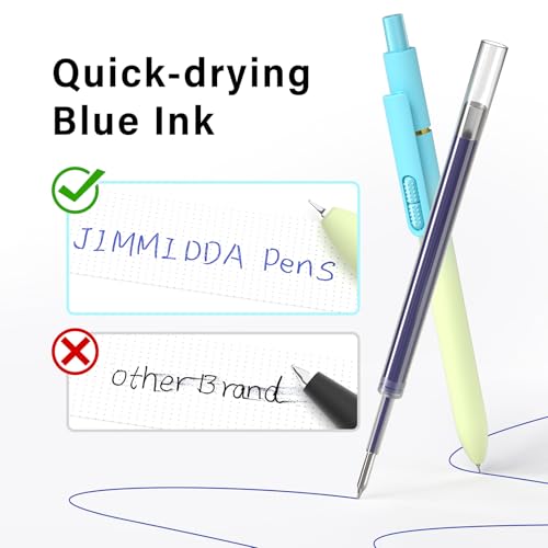 8 Pack Blue Gel Pens - 0.7mm Medium Point, Quick Drying Blue Ink - color: Gradient -Blue Ink-0.7mm-8Pcs