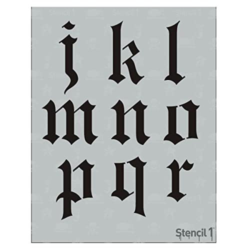 Stencil1 Old English Font Stencil 3" Alphabet Letters Painting Craft - size: 3" Letters