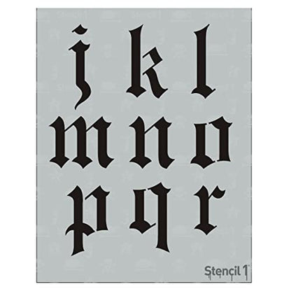 Stencil1 Old English Font Stencil 3" Alphabet Letters Painting Craft - size: 3" Letters