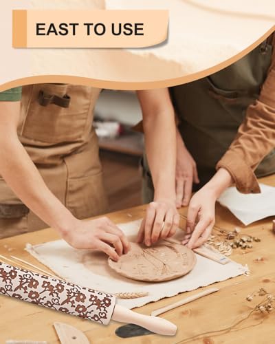 eZAKKA Clay Texture Roller Kit for Pottery with Pattern Set - size: Style 2