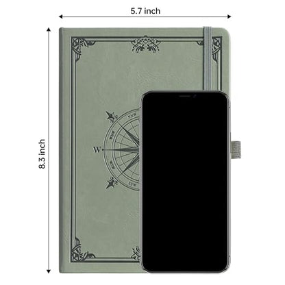 AHGXG Blank Journal Notebook, 192 Pages, A5 Medium Size (5.7'' x 8.3'') - color: Light Green, style: Unlined