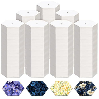 2000 PCS Hexagon Piecing Paper Templates, 1" White Paper templates, Quilting Templates Accessories for DIY Patchwork Crafts and Sewing Supplies - size: 1 Inch- 2000 pcs Hexagon ﻿