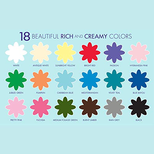 Delta Creative 18 Ceramcoat Acrylic Paint Set, 2 oz, Top Colors - color: Top Colors