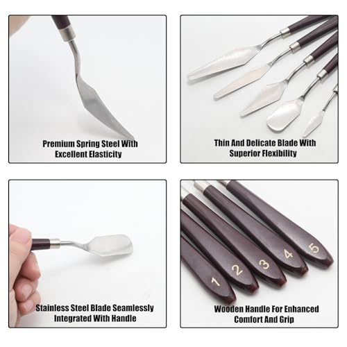 11 Pcs Painting Palette Knife Set - color: Red