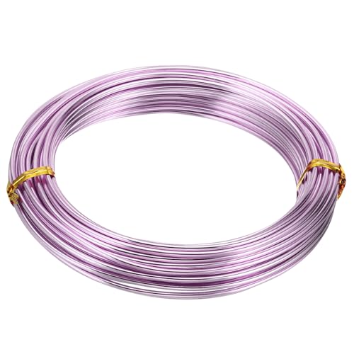 PATIKIL 32.8ft Aluminum Wire, 1pcs Jewelry Wire Aluminum Craft Wire 2mm 12 Gauge Wire Metal for Jewelry Making Beading Crafting Pendants Art, Pink - color: Pink, size: 2mm