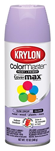 Krylon K05151302 K05151307 ColorMaster Paint + Primer, Gloss, Gum Drop, 12 oz. - color: Gum Drop, size: 12 Ounce (Pack of 1), style: Gloss