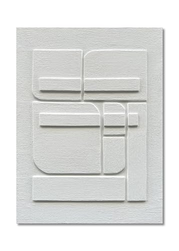 Art Hand-Painted White Abstract Texture Art Oil Painting 40x28 inch Modern Minimalist Art Canvas Wall Decoration - color: Yi087