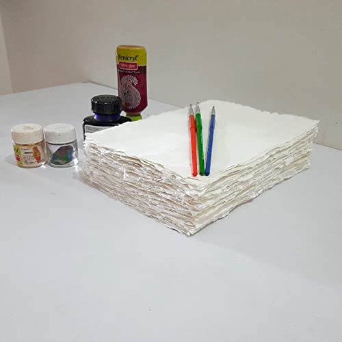 4x6" Watercolor Paper with Deckle Edge – Thick Handmade Cotton Rag Sheets for Painting, Calligraphy, and DIY Postcards – Acid-Free & Archival Quality Pack of 25, 200gsm, 4x6" (RSVP Card) - size: 4x6" (RSVP Card)