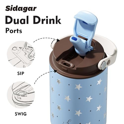 26 oz Insulated Stainless Steel Tumbler with Straw & Handle Star - color: Starry Blue