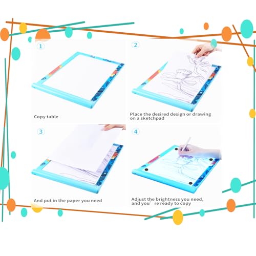 A4 Light Box for Tracing,2 Way Power Suply Drawing Pad Dimmable Brightness