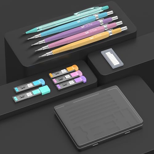 Mr. Pen- Pastel Mechanical Pencil Set, 5 Mechanical Pencils (0.3, 0.5, 0.7 - color: Pastel