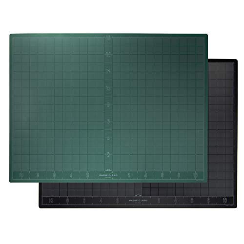 Pacific Arc Double Sided Self Healing Vinyl Rotary Cutting Mat - Thick & Durable for Sewing & Scrapbook Paper (18"x24") - size: 18"x24"