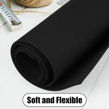 DIYASY 2 Pack EVA Foam 2mm, 49 x 13.5in Black EVA Cosplay Foam Roll Large | Premium Foam Sheet for Crafts DIY Projects Cosplay Costume High Density