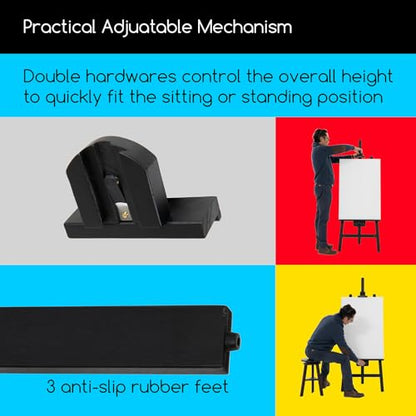 MEEDEN Black Easel for Painting: Wood Easel Stand for Sign and Display | A Frame Stand for Adults Artists Display Sign- Holds Canvas up to 48"