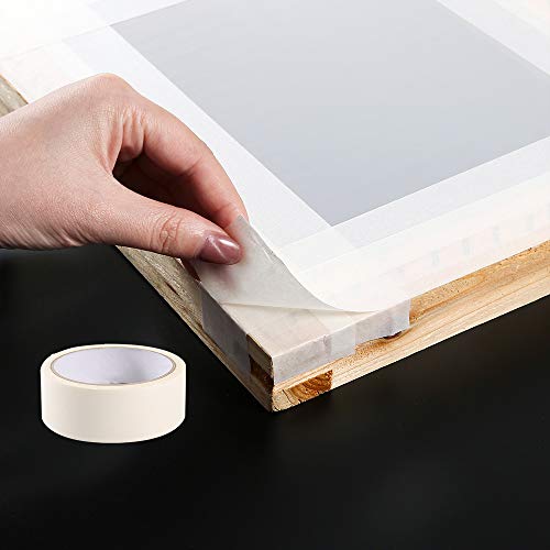 Caydo 23 Pieces Screen Printing Starter Kit, 3 Wood Frames with Mesh | Includes squeegees, inkjet transparency film, ink knife, mask tape, 3 sizes, DIY screen printing supplies for beginners - style: 23pcs
