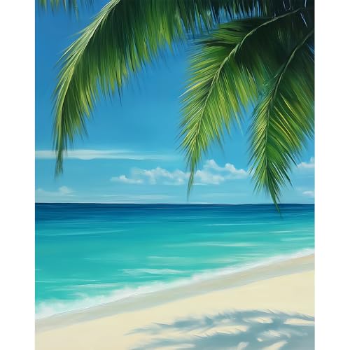 Natuyalo Beach Landscape Paint by Numbers Kit for Adults - Beginner Seaside View - Adult Paint by Number Kits on Canvas - DIY Acrylic Painting Kits for Gift - 16x20 Inch - color: ART-01