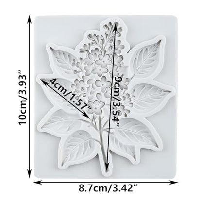 Flower Polymer Clay Mold Flower Branch Leaf Silicone Molds - color: Style J