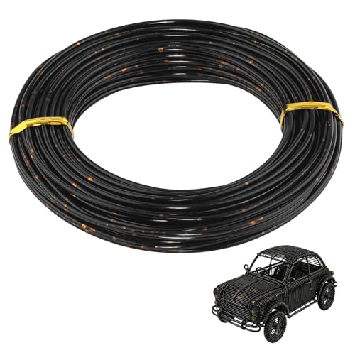 12 Gauge Aluminum Craft Wire for Jewelry Making, 32.8FT Bendable Metal Wirefor Bonsai Armature(Black Gold) - color: Black Gold