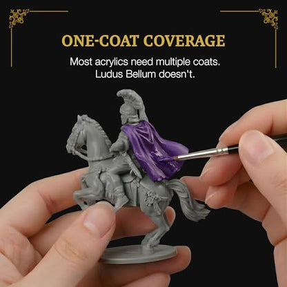 Ludus Bellum Miniature Paint Purple Color 18ml Precision Dropper Bottle | Professional Acrylic Paint for Miniatures & Models, Provides Quality Acrylic Tones and Shades for Warhammer 40K D&D Figures - color: Purple