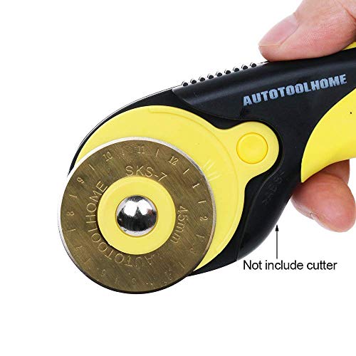 Titanium Rotary Cutter Blades 45mm 10 Pack Replacement Blades | Titanium-Coated Rotary blades for fabric, Quilting Materials, Paper and Crafts Smooth Cutting in Quilting Sewing Scrapbooking - size: 45mm