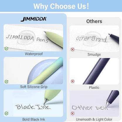 0.7mm Gel Pens Black Ink, 8 Pack Retractable Pens with Fidget Clip - color: Gradient -8Pcs Black Ink