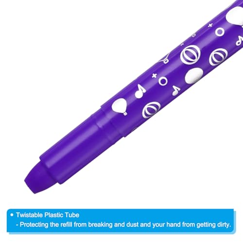 PATIKIL Gel Crayons, 3PCS Watercolor Crayons Silky Water Soluble Twist Bulk for Artists Coloring Drawing Painting, Purple Crayon - color: Purple