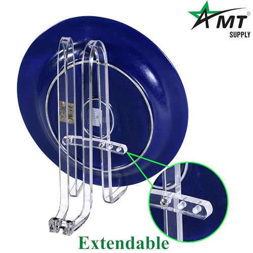 AMT 8 Inch Acrylic Plate Stands for Display - Plate Holder Display Stand + Frame Holder Stand for Picture - color: 8 Inch