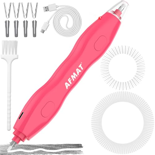 AFMAT Electric Eraser with 140 Eraser Refills, Rechargeable Pencil Erasers for Artists, Electric Erasers for Drafting, Drawing, Painting, Sketching, Architectural Plans, Detailer Tool EE25(Red) - color: Red