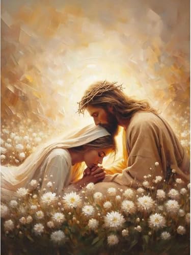 Christian Diamond Art Kits for Adults Diamond Painting Kit for Beginner | 5D DIY Jesus Funny Diamond Dots Full Drill Crafts for Gem Art Dot Art for Adults Home Wall Decor for Teens 12x16 in - color: DP03597