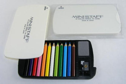 BC USA Japanese Mini Colored Pencils in Case with Eraser and Sharpener