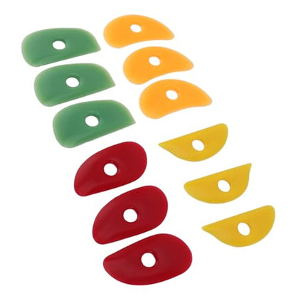 Mudtool, Clay Tools Soft Rubber Rib for Pottery Clay Silicone Ceramics Tools 12Pcs Pottery Rubber Clay Ceramic Ribs Pottery Tools for DIY Sculpting Pottery Ceramics Clay Tool